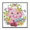 Happy Farm-Little Pig - 14CT Stamped Cross Stitch - 19x18cm