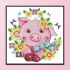 Happy Farm-Little Pig - 14CT Stamped Cross Stitch - 19x18cm