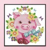 Happy Farm-Little Pig - 14CT Stamped Cross Stitch - 19x18cm