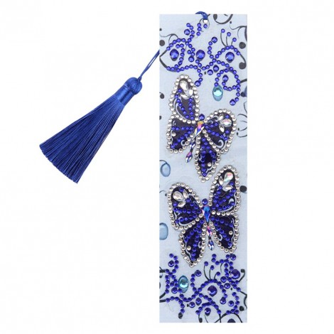 Butterfly Leather Bookmark with Tassel