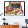 wine - 14CT Stamped Cross Stitch - 21*16cm