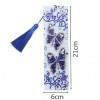 Butterfly Leather Bookmark with Tassel