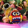 owl - Stamped Bead Embroidery