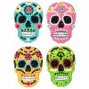 DIY Stickers - 4Pcs Four-Color Skull