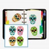 DIY Stickers - 4Pcs Four-Color Skull