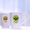 DIY Stickers - 4Pcs Four-Color Skull