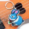 Blue Rabbit - Bead Embroidery - Keychain