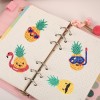10pcs Kid Pineapple Cartoon Stickers Manual Tool