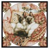 Stamped Cross Stitch Kit Cat 14CT Embroidery DIY Set (2 Siamese Cats D769)