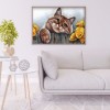 5D Full Round Drill Mosaic Craft DIY Bemused Cat Diamond Painting Poster