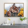 5D Full Round Drill Mosaic Craft DIY Bemused Cat Diamond Painting Poster