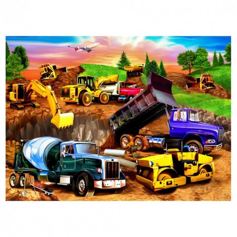 Car - Full Round Diamond - 40x30cm
