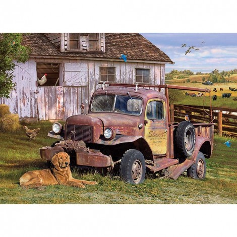 Rural Landscape - Full Round Diamond - 40x30cm
