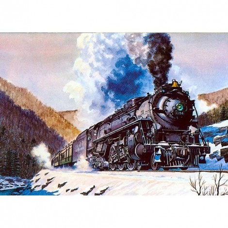 Train - Full Round Diamond - 30x40cm