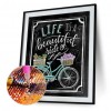Blackboard - Partial Round Diamond - 25x30cm