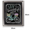 Blackboard - Partial Round Diamond - 25x30cm