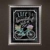 Blackboard - Partial Round Diamond - 25x30cm