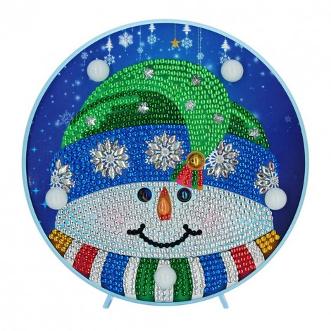 DIY Snowman  Special Shaped Diamond  LED Lamp