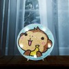 DIY LED Diamond Painting Full Drill Coon Animal Home  Night Lamp