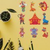 DIY Full Drill Round Cartoon Circus Troup Diamond Painting Puzzle Stickers