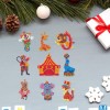 DIY Full Drill Round Cartoon Circus Troup Diamond Painting Puzzle Stickers