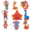 DIY Full Drill Round Cartoon Circus Troup Diamond Painting Puzzle Stickers