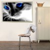 Blue Eyed Cat - Full Round Diamond - 40x30cm