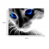 Blue Eyed Cat - Full Round Diamond - 40x30cm