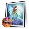 Butterfly Girl - Partial Round Diamond - 30x40cm