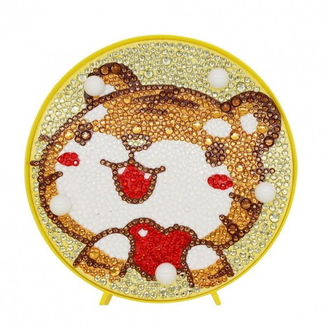 DIY LED Diamond Painting Full Drill Coon Animal Home  Night Lamp