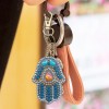 6pcs Cartoon Gloves Hat Shoes DIY Special Shaped Diamond Keychain