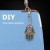 6pcs Cartoon Gloves Hat Shoes DIY Special Shaped Diamond Keychain