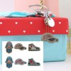 6pcs Cartoon Gloves Hat Shoes DIY Special Shaped Diamond Keychain