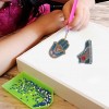 6pcs Cartoon Gloves Hat Shoes DIY Special Shaped Diamond Keychain