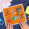Xmas Elk Owl Animal  DIY Round Drill Diamond Sticker