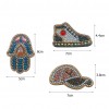 6pcs Cartoon Gloves Hat Shoes DIY Special Shaped Diamond Keychain