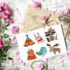 Xmas Elk Owl Animal  DIY Round Drill Diamond Sticker