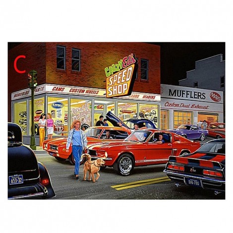 Parking Lot  - Full Round Diamond - 40x30cm