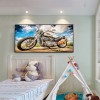 Motorcycle  - Full Round Diamond - 85x45cm