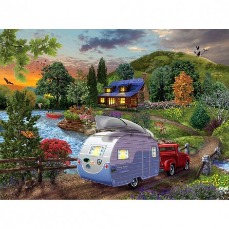 Mountain Trolley - Full Square Diamond - 50x40cm