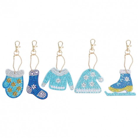 5pcs Christmas Key Chain - Special Shaped Diamond