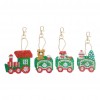 4pcs Christmas Train Key Chain - Special Shaped Diamond