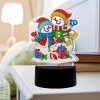 LED Christmas Snowman Lamp - Special Shaped Diamond