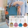 4pcs  Cartoon Cat Bear Paw Creative Diamond Keychain