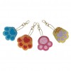 4pcs  Cartoon Cat Bear Paw Creative Diamond Keychain