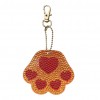 4pcs  Cartoon Cat Bear Paw Creative Diamond Keychain