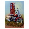 Motorcycle - Full Round Diamond - 40x30cm