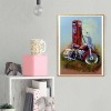 Motorcycle - Full Round Diamond - 40x30cm
