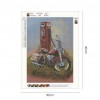 Motorcycle - Full Round Diamond - 40x30cm