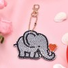 Elephant 4pcs/Set DIY Diamond  Keychain